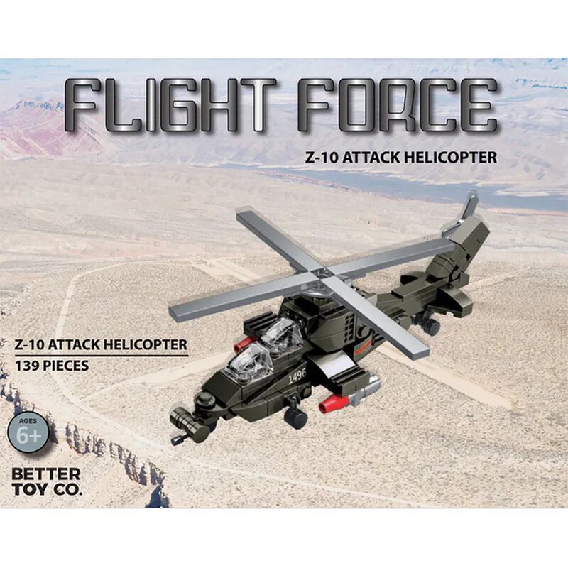 Z-10 Attack Helicopter Building Brick Kit (139 pcs), , large image number 0